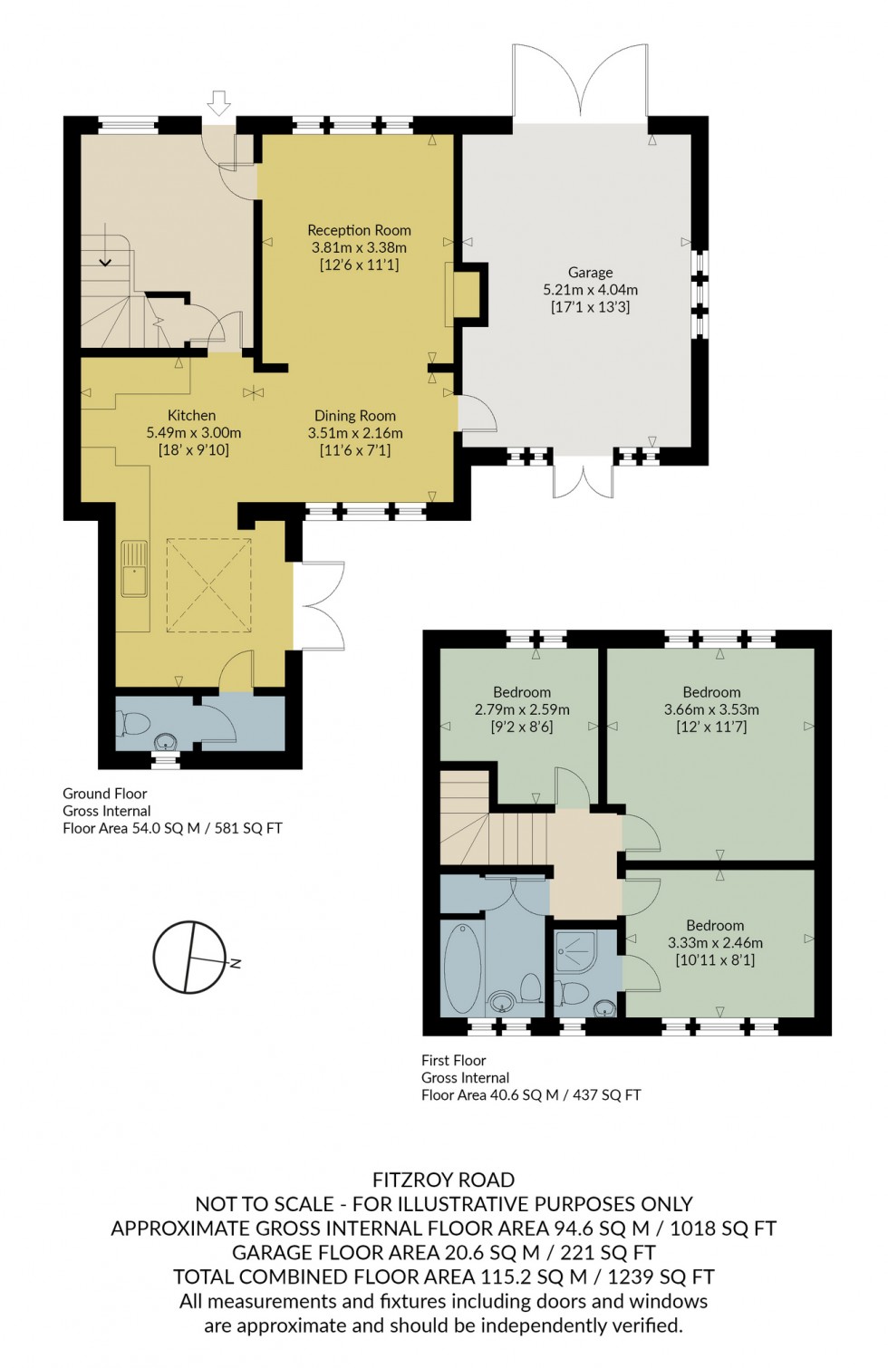 Floorplan for Fitzroy Road, Whitstable