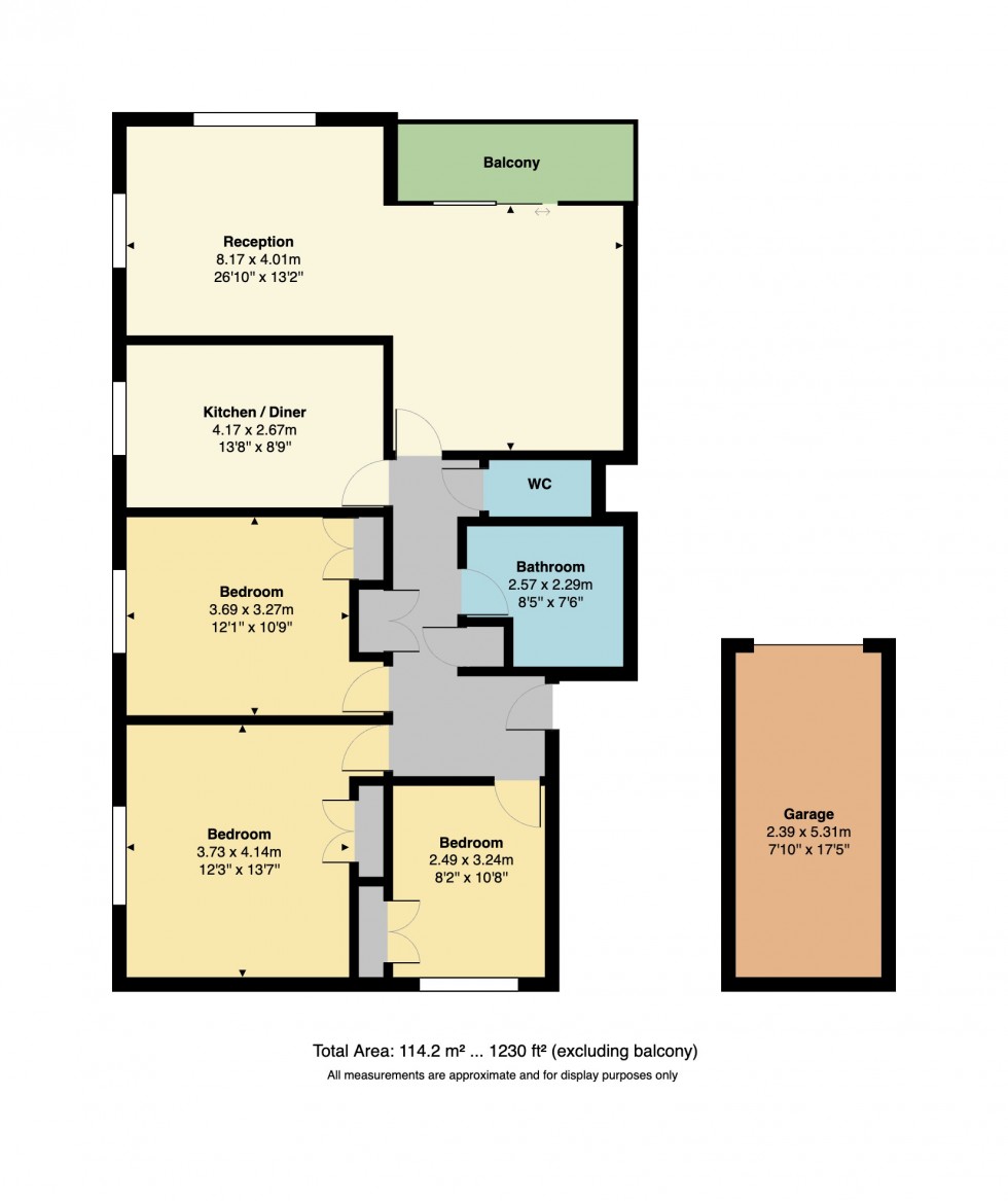 Floorplan for Marine Parade, Whitstable