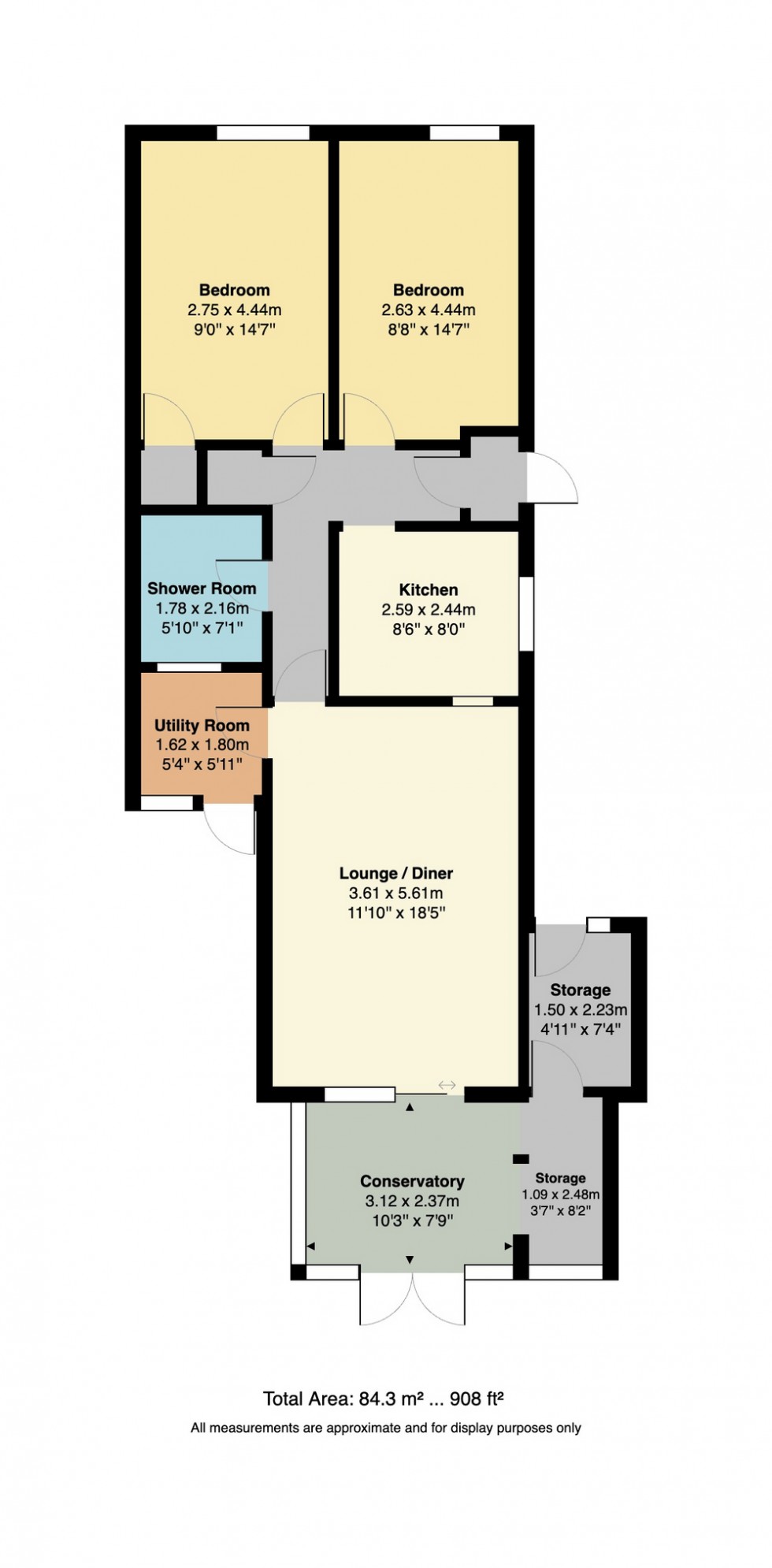 Floorplan for Cranleigh Gardens, Whitstable