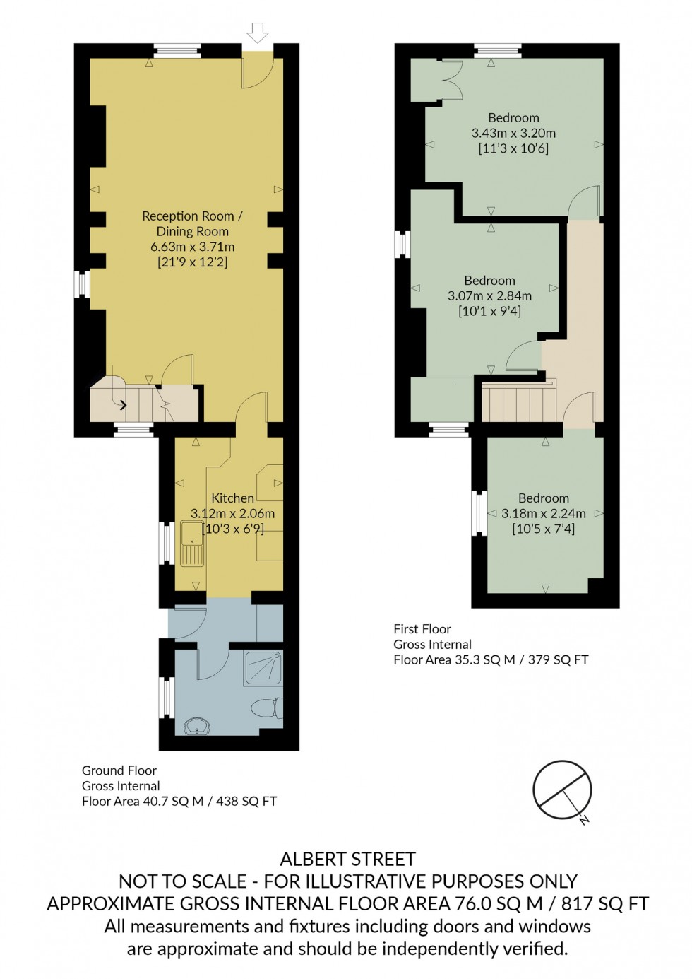 Floorplan for Albert Street, Whitstable