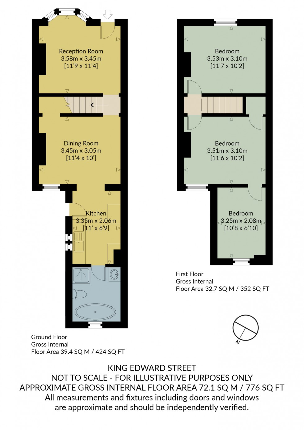 Floorplan for King Edward Street, Whitstable