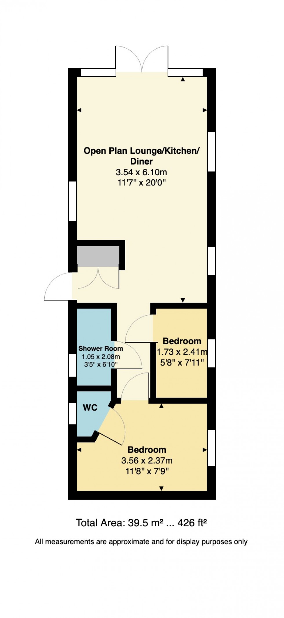 Floorplan for Cove Bay, Seaview Holiday Park.