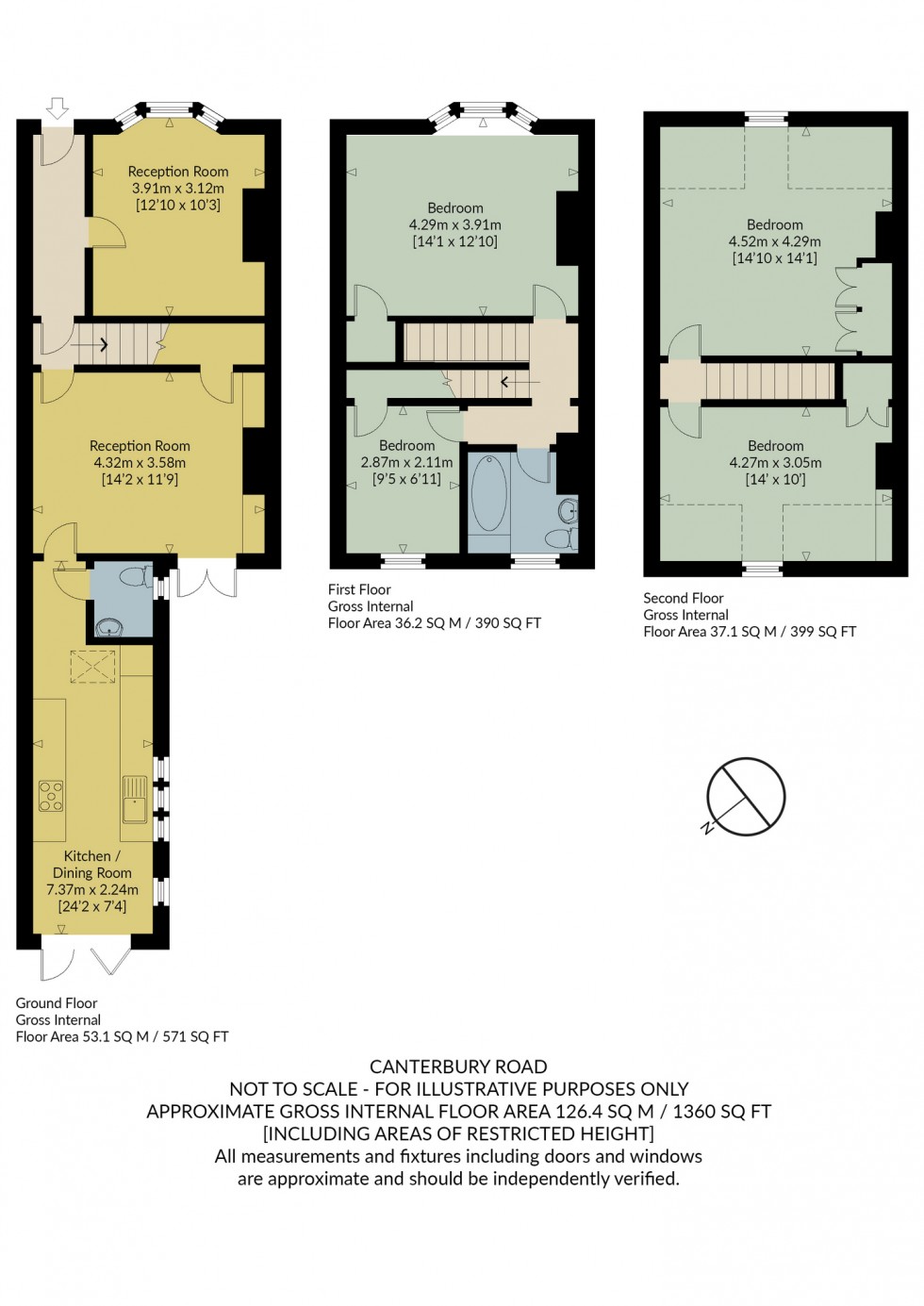 Floorplan for Canterbury Road, Whitstable
