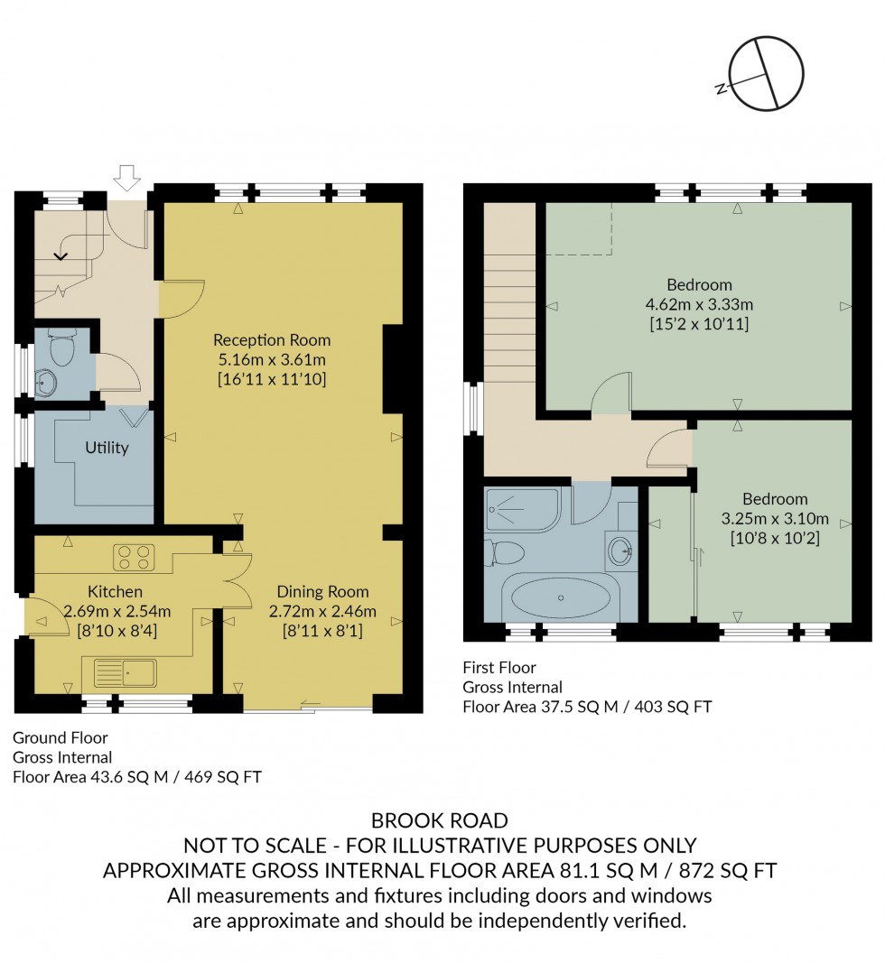 Floorplan for Brook Road, Whitstable