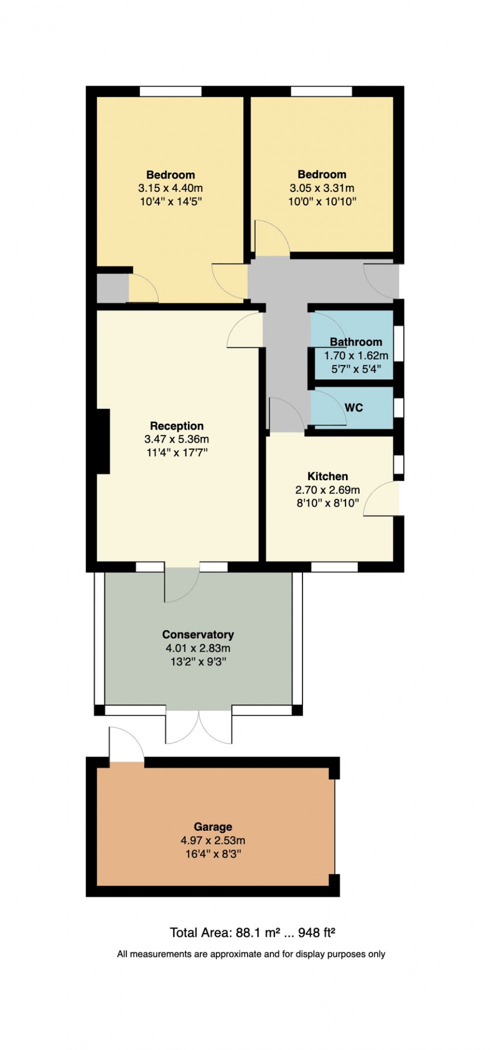 Floorplan for Woodman Avenue, Whitstable