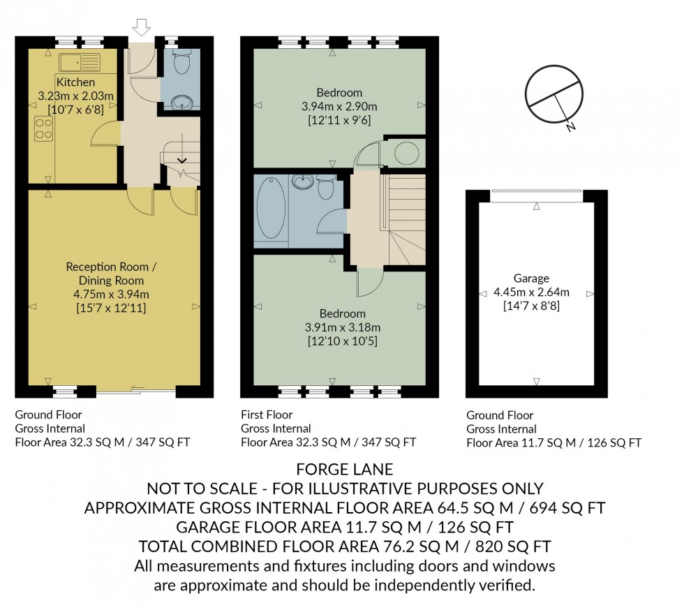 Floorplan for Forge Lane, Whitstable