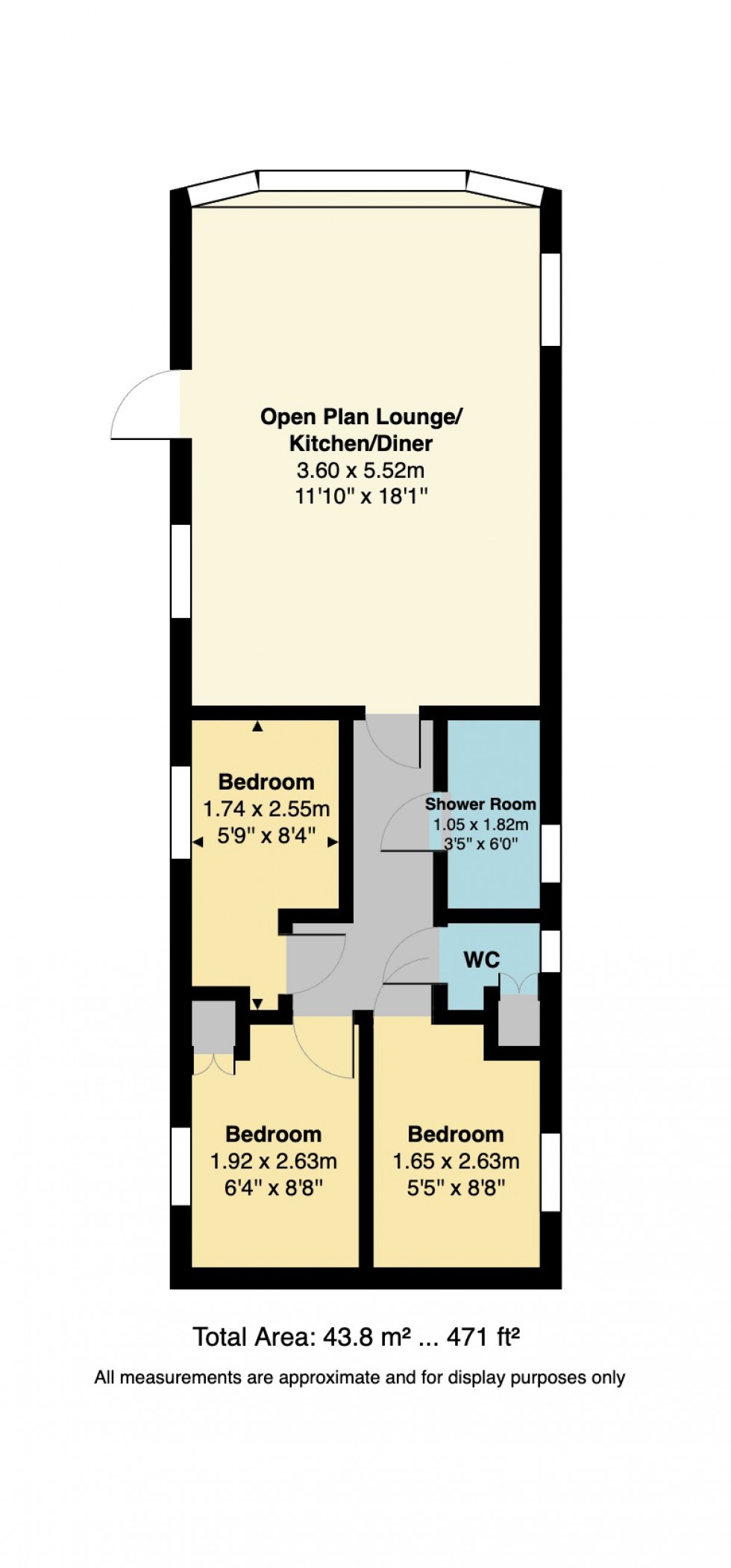 Floorplan for Cove Bay, Seaview Holiday Park.