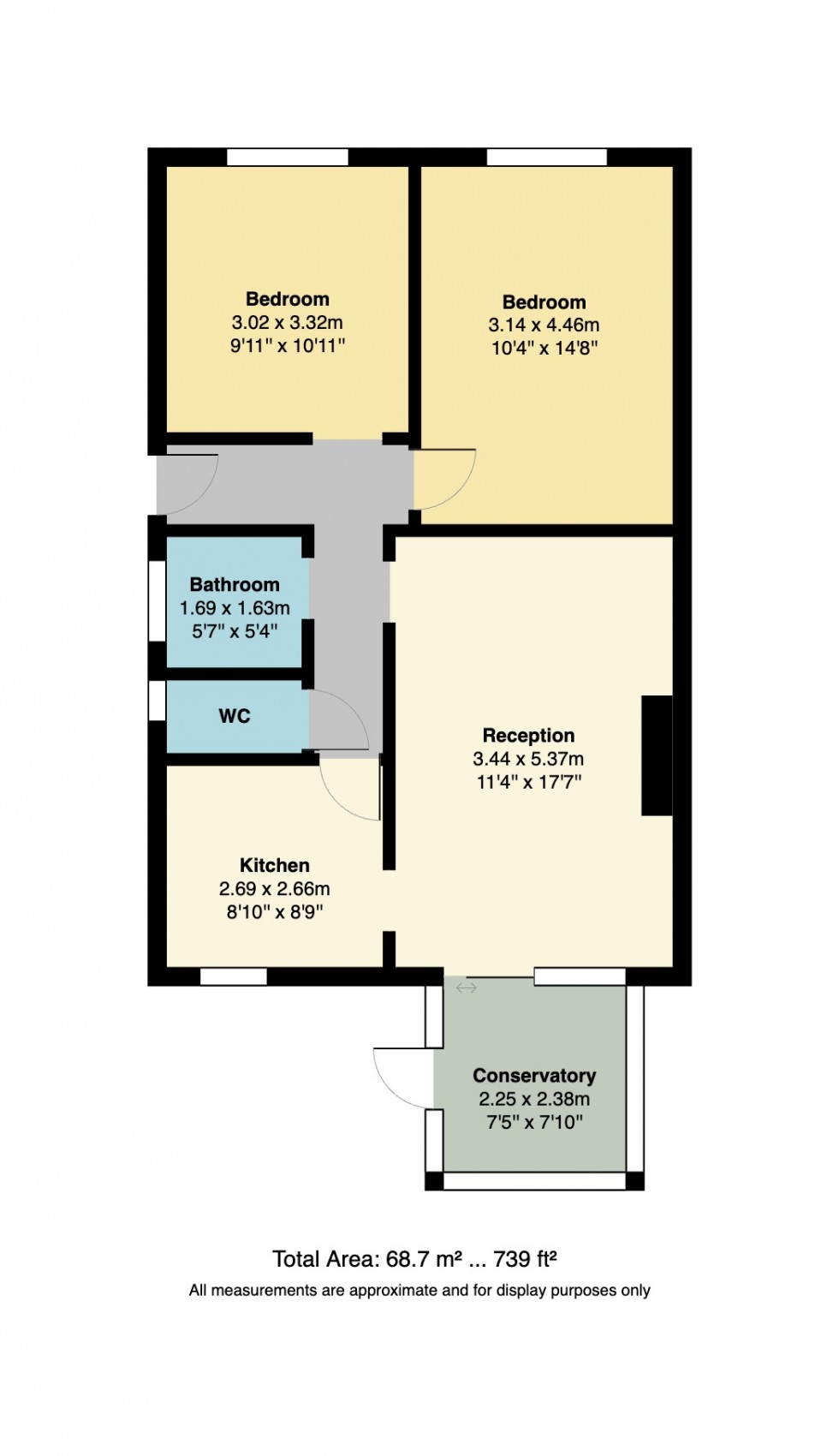 Floorplan for Russell Drive, Swalecliffe