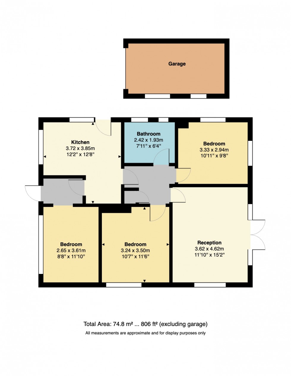Floorplan for Ellison Close, Chestfield, Whitstable