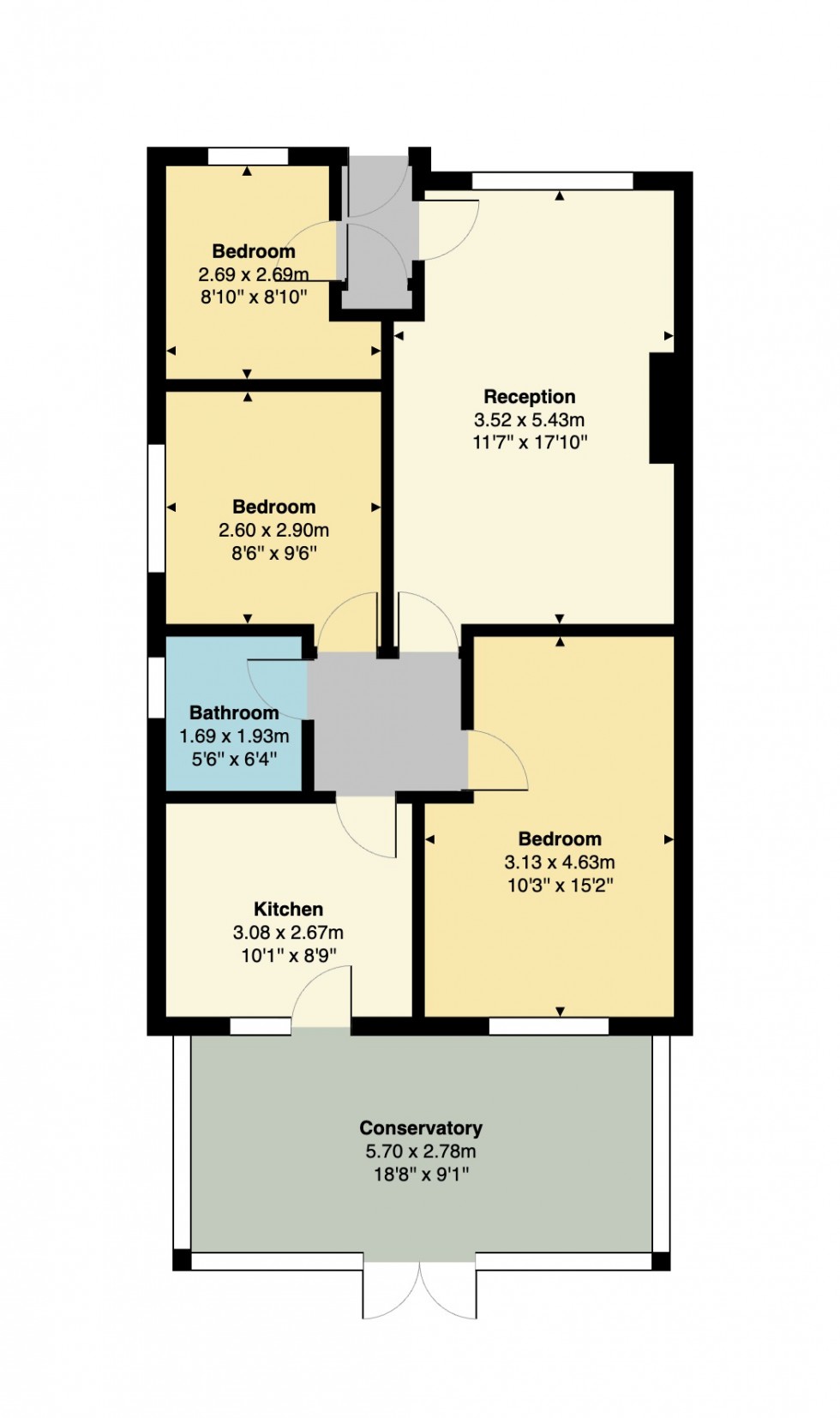 Floorplan for Swallow Avenue, Whitstable