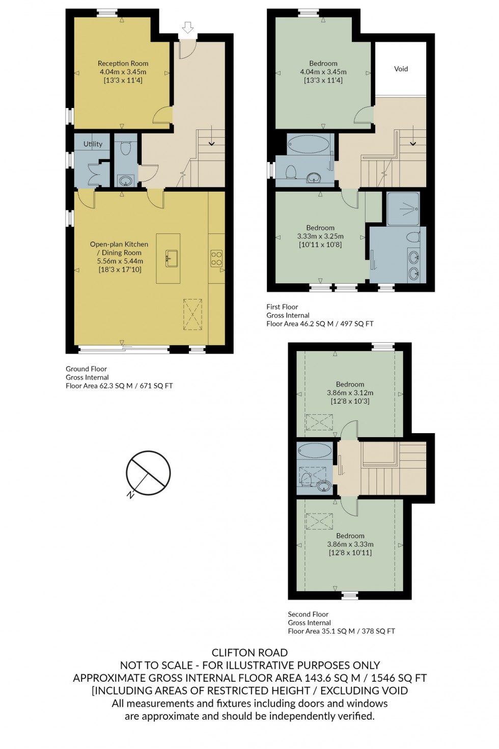 Floorplan for Clifton Road, Whitstable