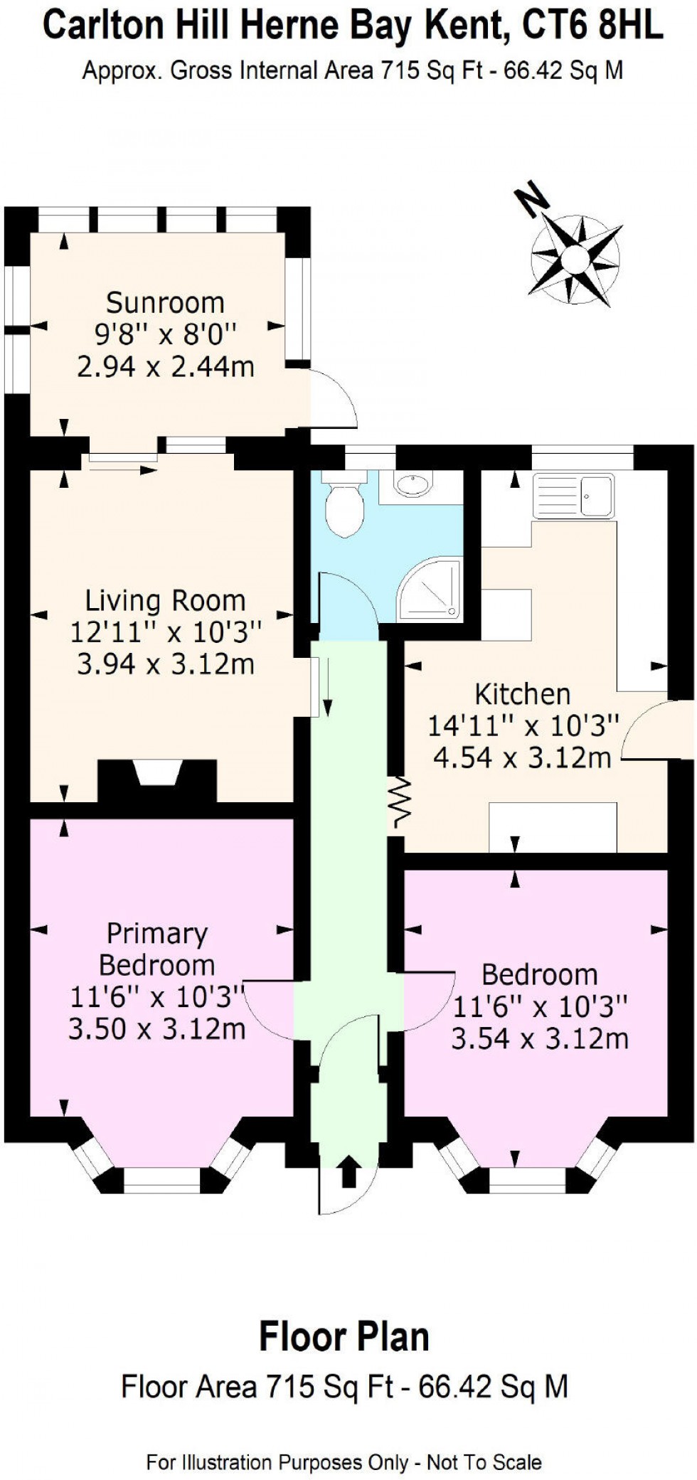 Floorplan for Carlton Hill, Herne Bay, Kent