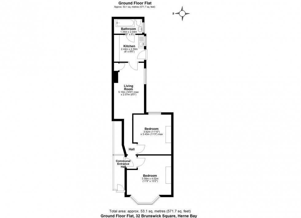 Floorplan for Brunswick Square, Herne Bay, Kent