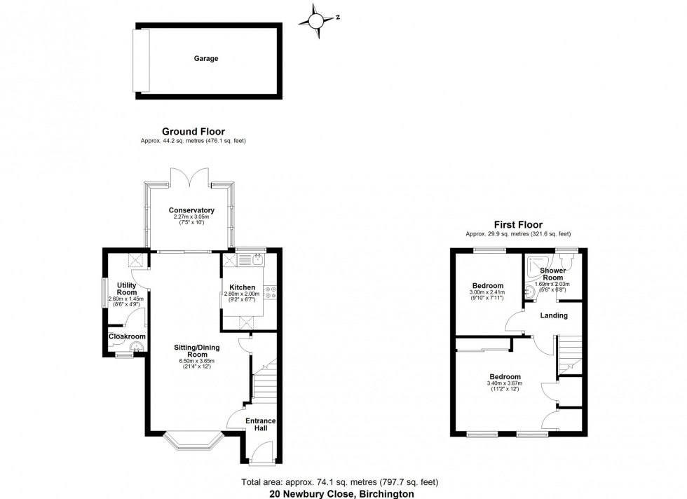Floorplan for Newbury Close, Birchington