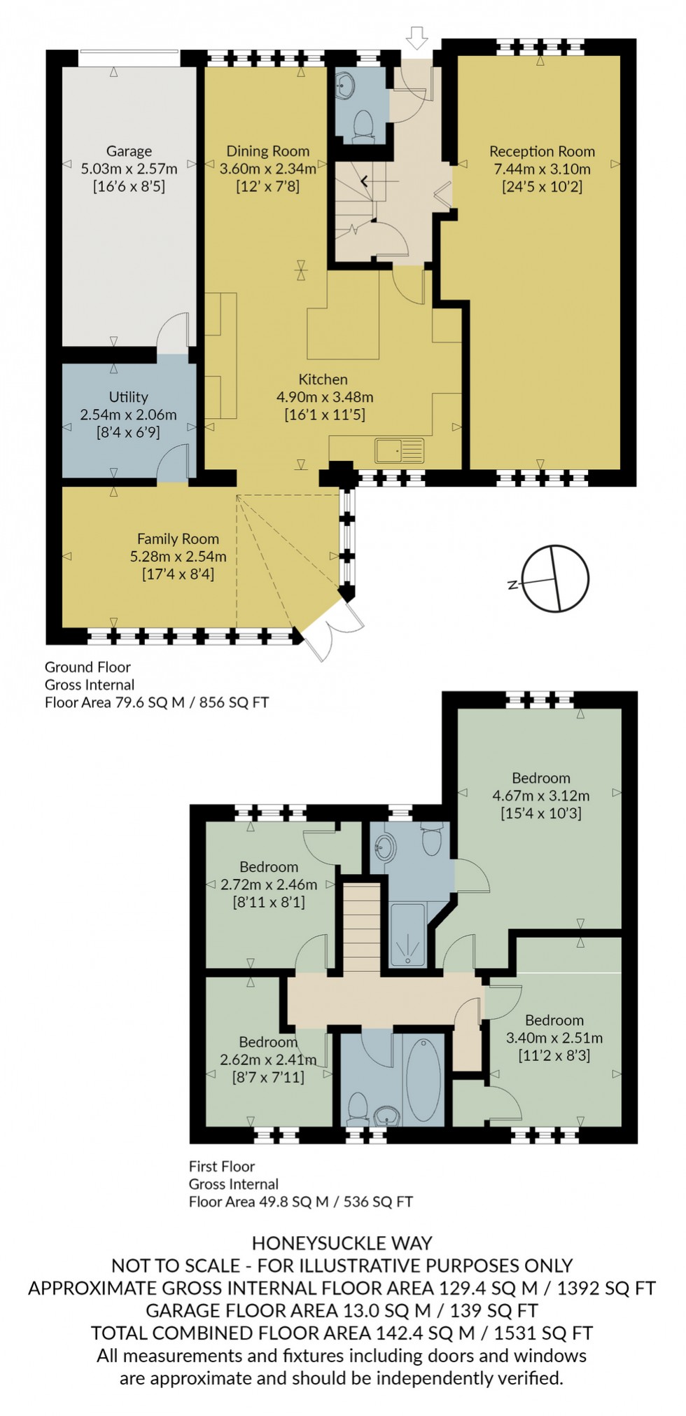 Floorplan for Honeysuckle Way, Herne Bay, Kent