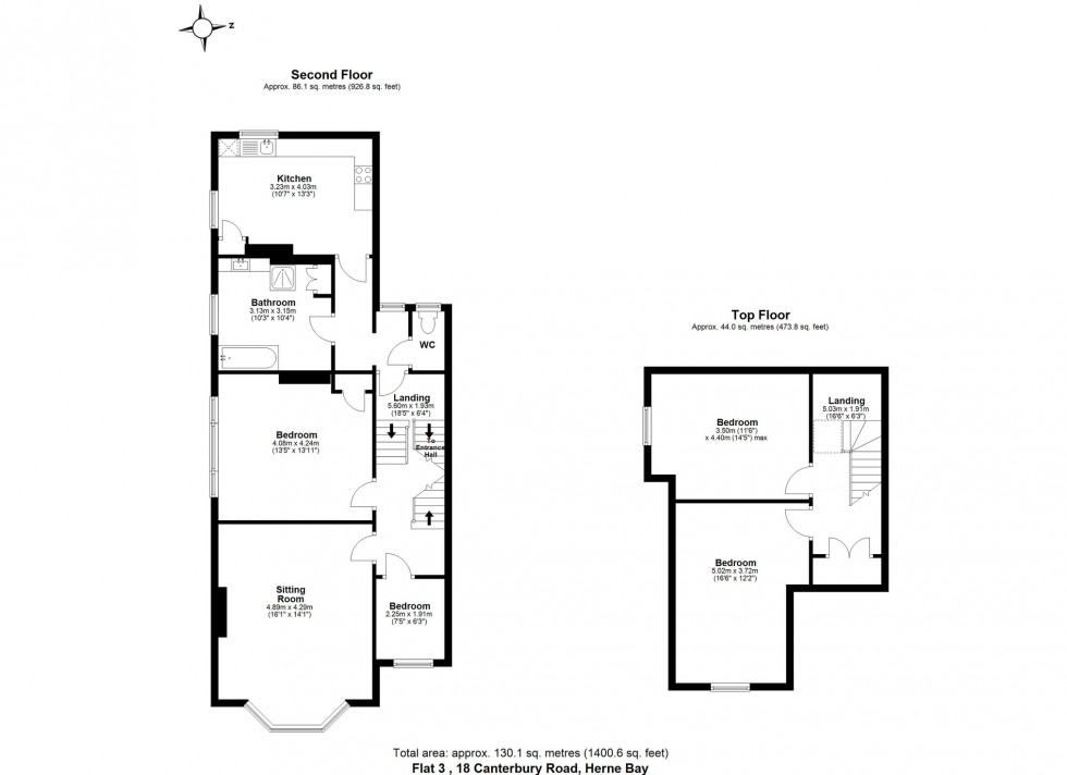Floorplan for Canterbury Road, Herne Bay, Kent