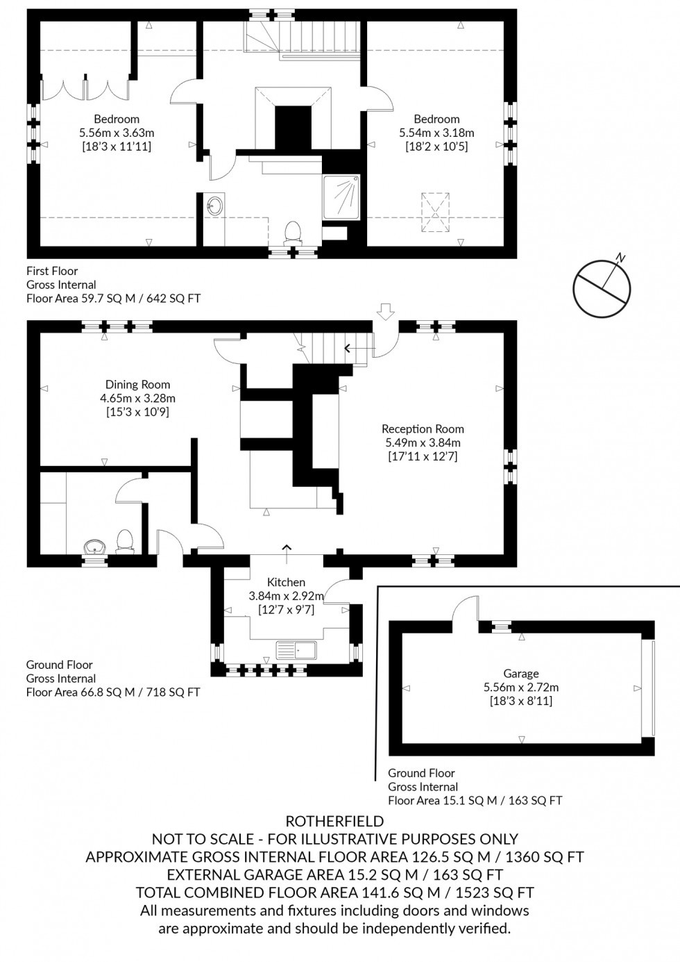 Floorplan for Rotherfield, Church Road, Hoath, Canterbury, Kent