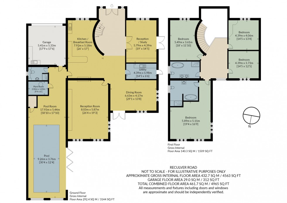 Floorplan for Reculver Road, Herne Bay, Kent