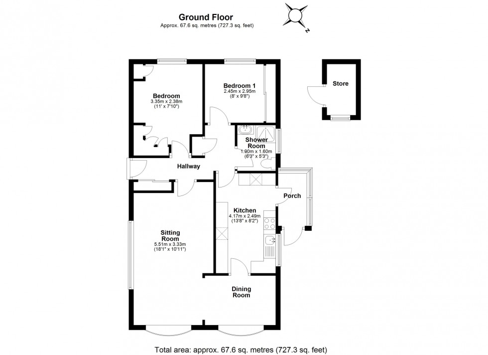 Floorplan for Orchard Park, Reculver Road, Herne Bay, Kent